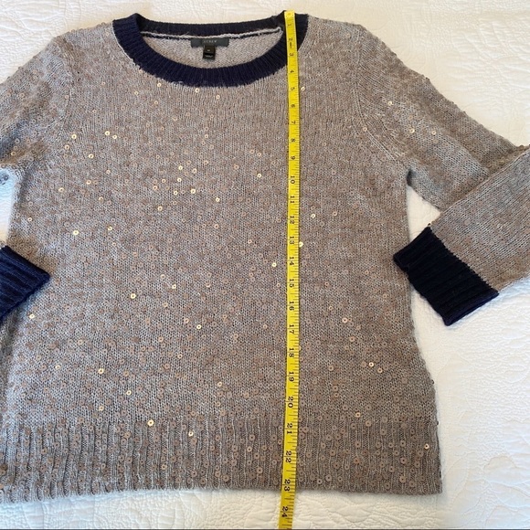 J. Crew Scattered Sequin Wool Blend Sweater - M - Picture 9 of 11